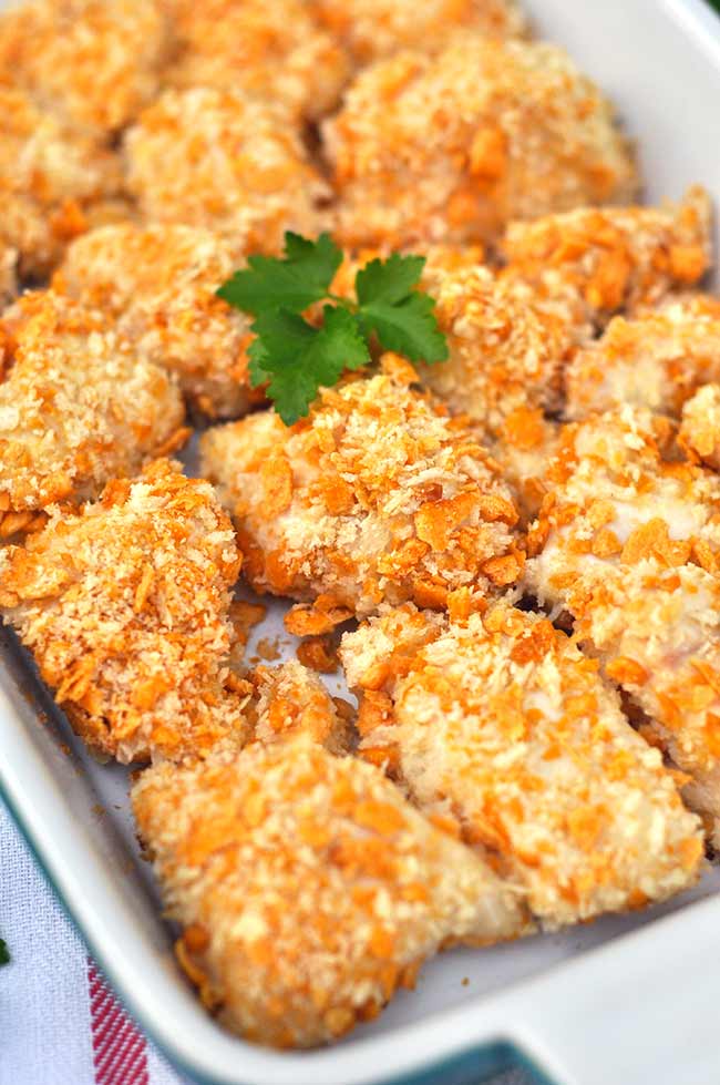 Cheese Cracker and Panko-Crusted Chicken Nuggets