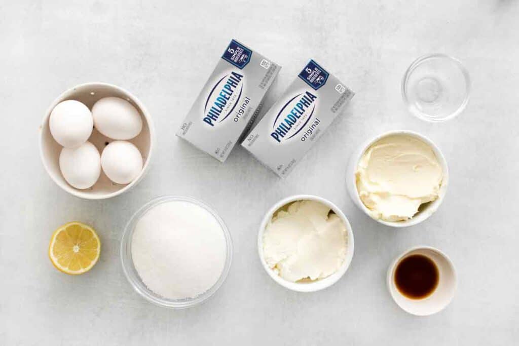 Ricotta Mascarpone Cheesecake Ingredients