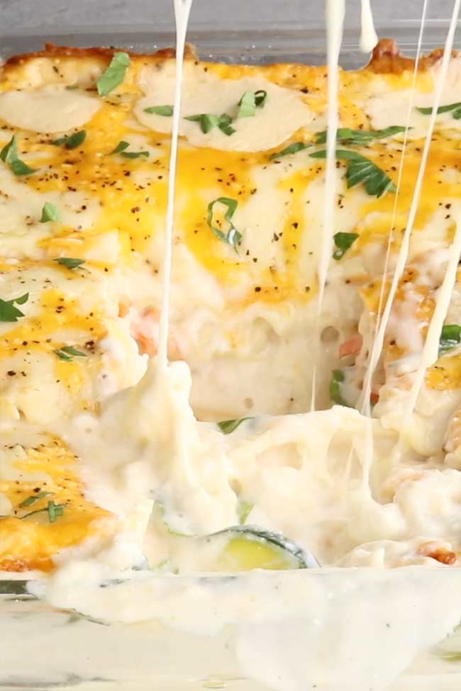 Easy Vegetable Lasagna with Alfredo Sauce Mighty Mrs Super Easy Recipes