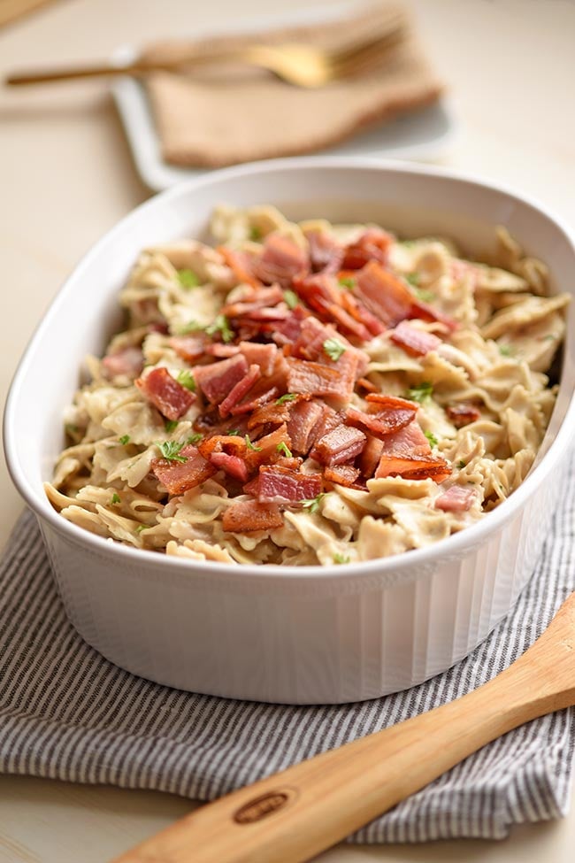 Chicken Bacon Ranch Pasta Casserole