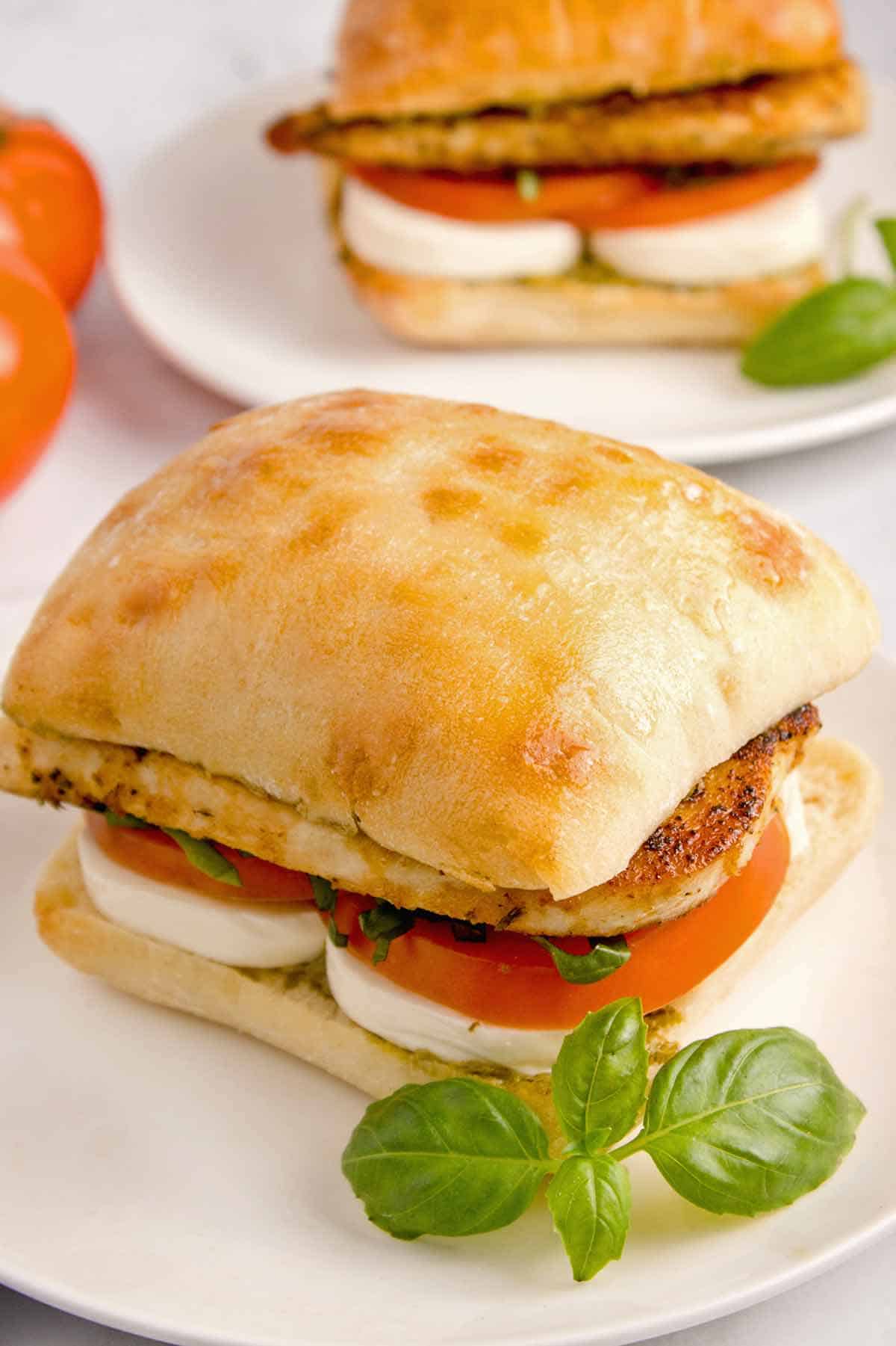 Grilled Chicken Caprese Sandwich