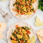 Chicken Chickpea Curry over Rice