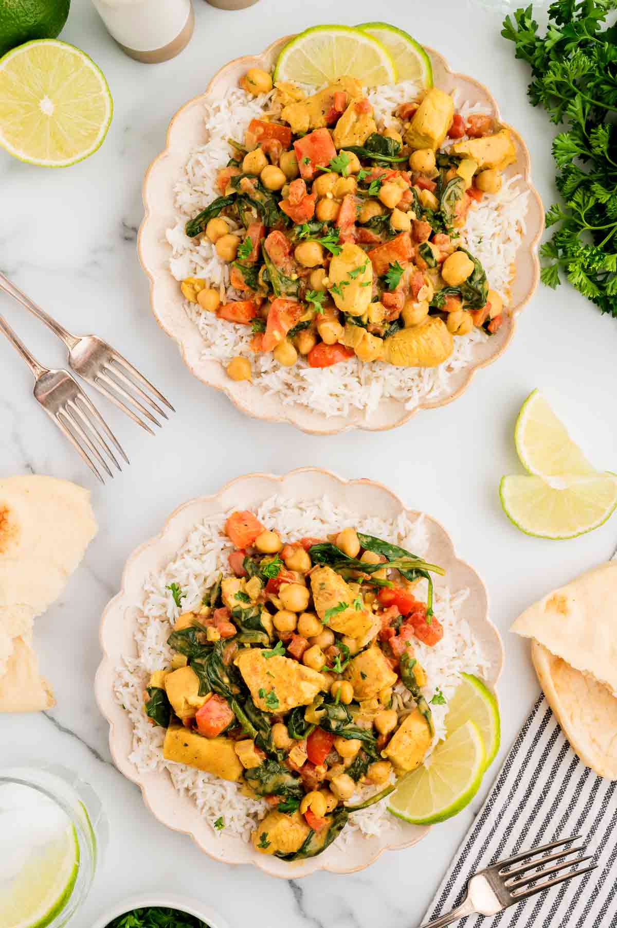 Chicken Chickpea Curry over Rice