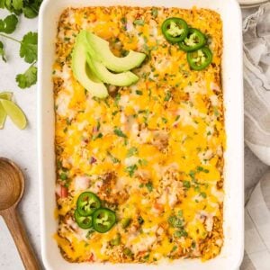 Dump and Bake Chicken Fajita Casserole