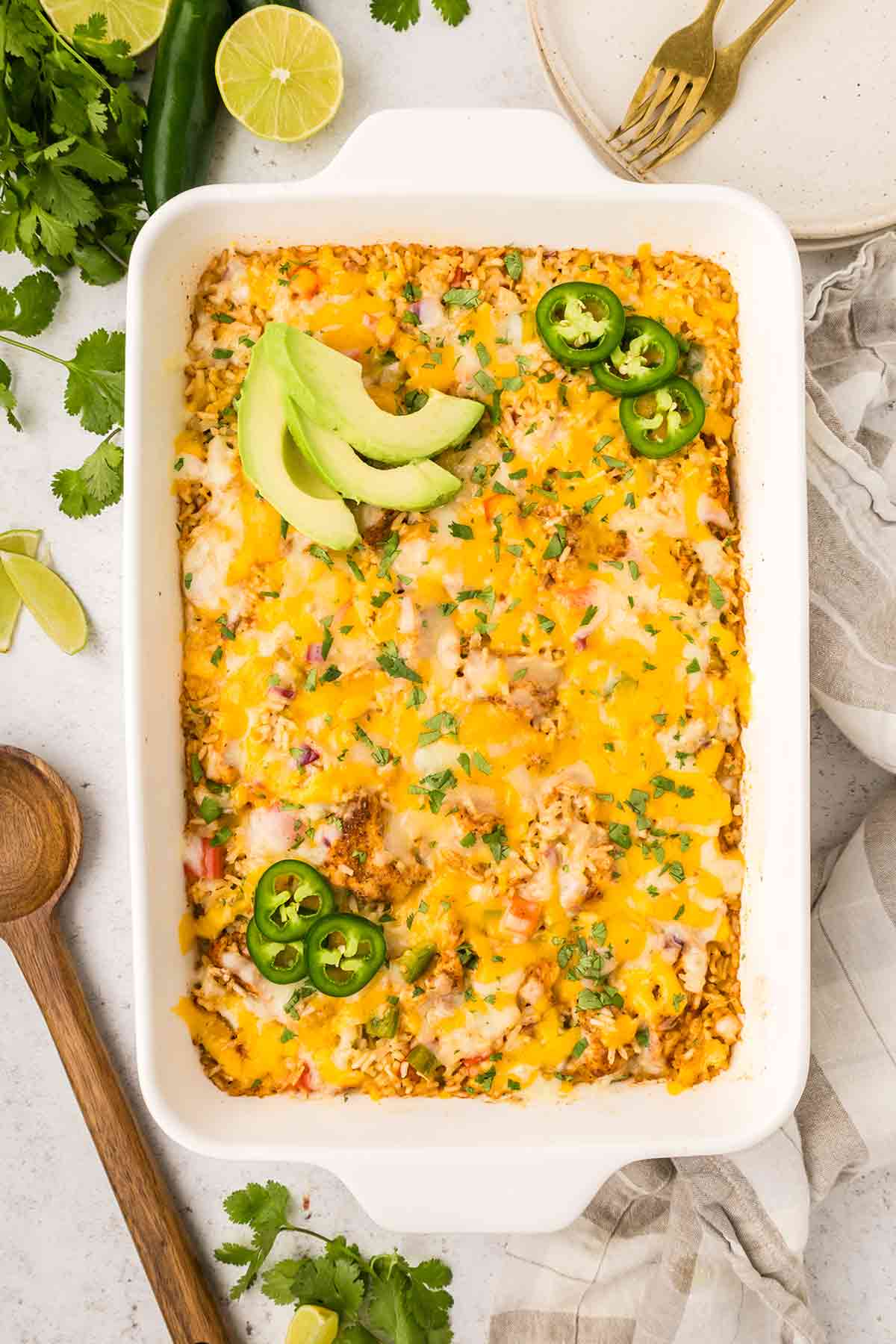 Dump and Bake Chicken Fajita Casserole