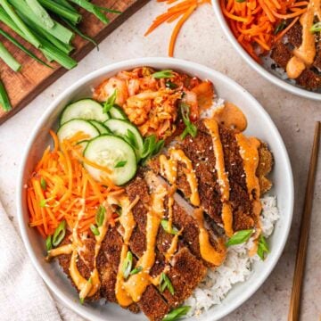 Katsu Chicken Rice Bowl with Veggies