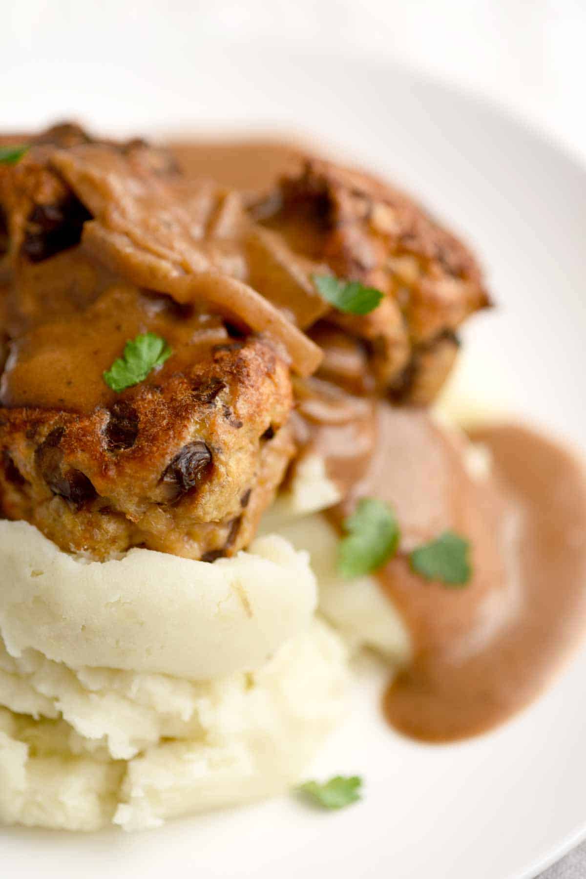Chicken Marsala Meatballs with Gravy
