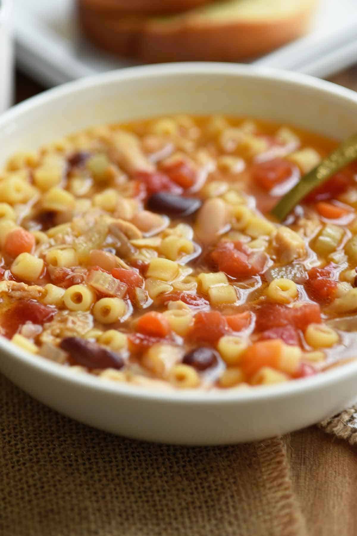 Easy Chicken Minestrone Soup