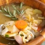 Chicken Noodle Soup with Parsnips