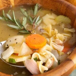 Chicken Noodle Soup with Parsnips