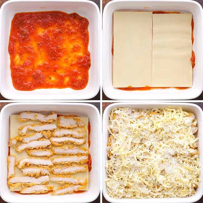 Chicken Parmesan Lasagna (5 Ingredients) - Mighty Mrs | Super Easy Recipes