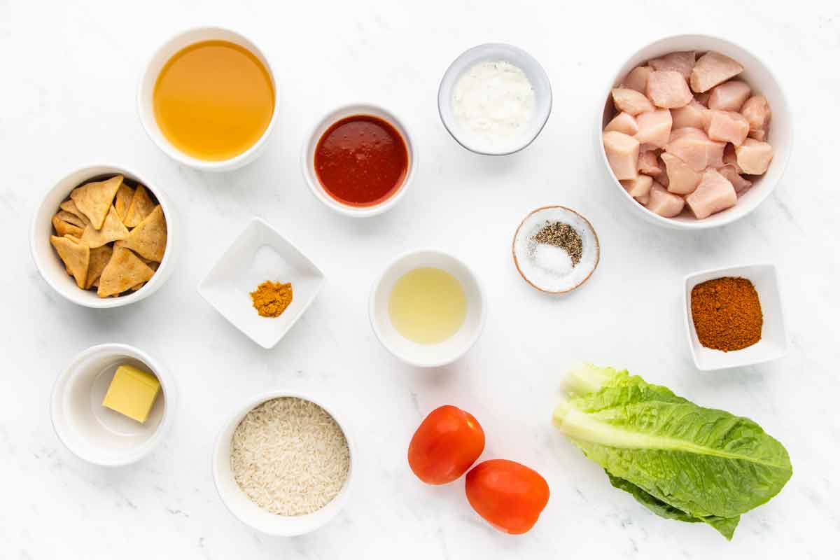 Chicken Shawarma Rice Bowl Ingredients