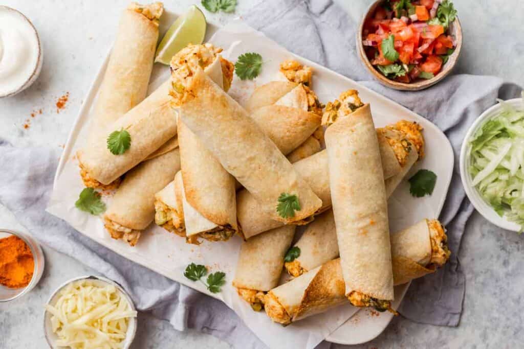 5-Ingredient Chicken Taquitos - Mighty Mrs | Super Easy Recipes