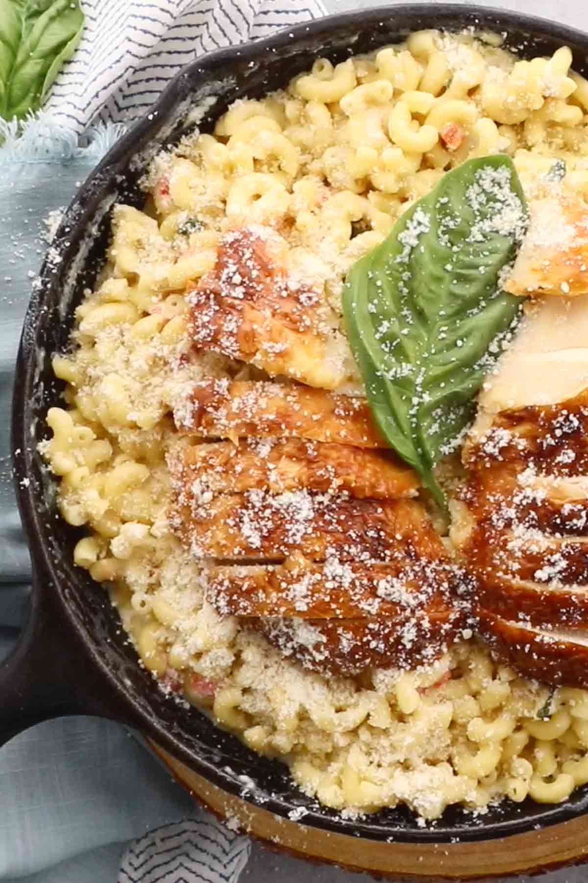 Tuscan Chicken over Pasta