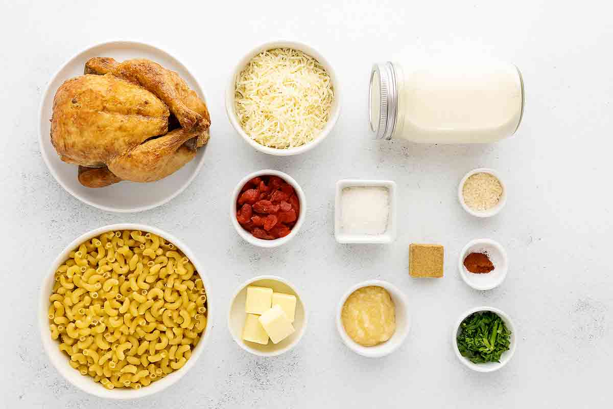 Tuscan Rotisserie Chicken Mac and Cheese Ingredients