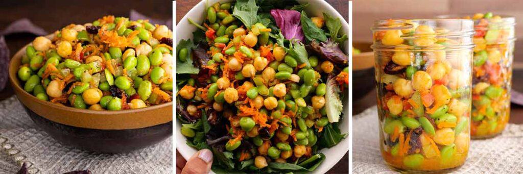 Chickpea Edamame Salad - 3 Ways