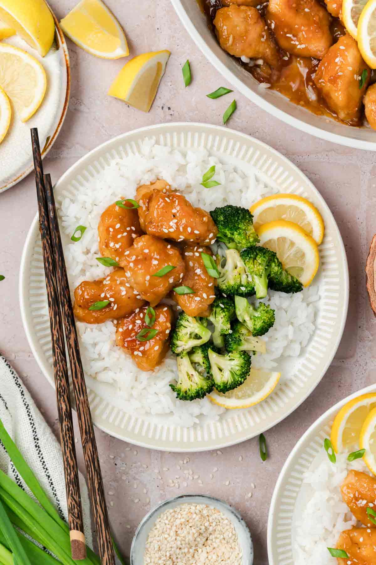 Chinese Lemon Chicken with Broccoli
