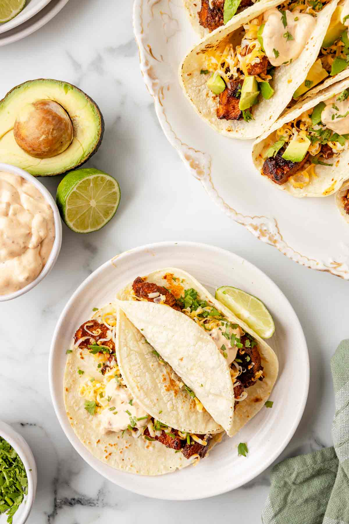 Chicken Tacos with Homemade Chipotle Sauce