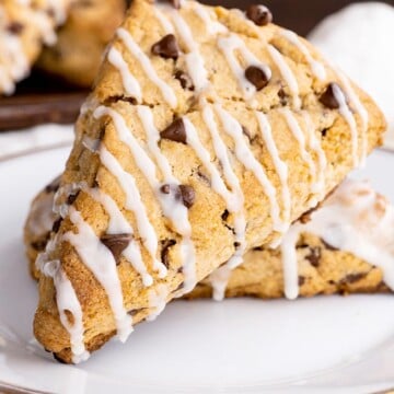 Maple Chocolate Chip Scones with Icing