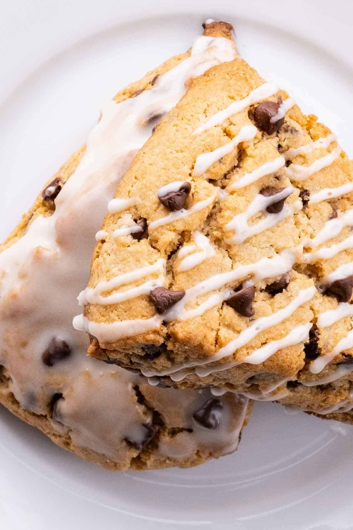 Chocolate Chip Scone with Icing