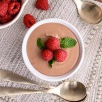 Chocolate Raspberry Mousse in Ramekins