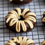 Chocolate Zucchini Donuts with White Chocolate Icing