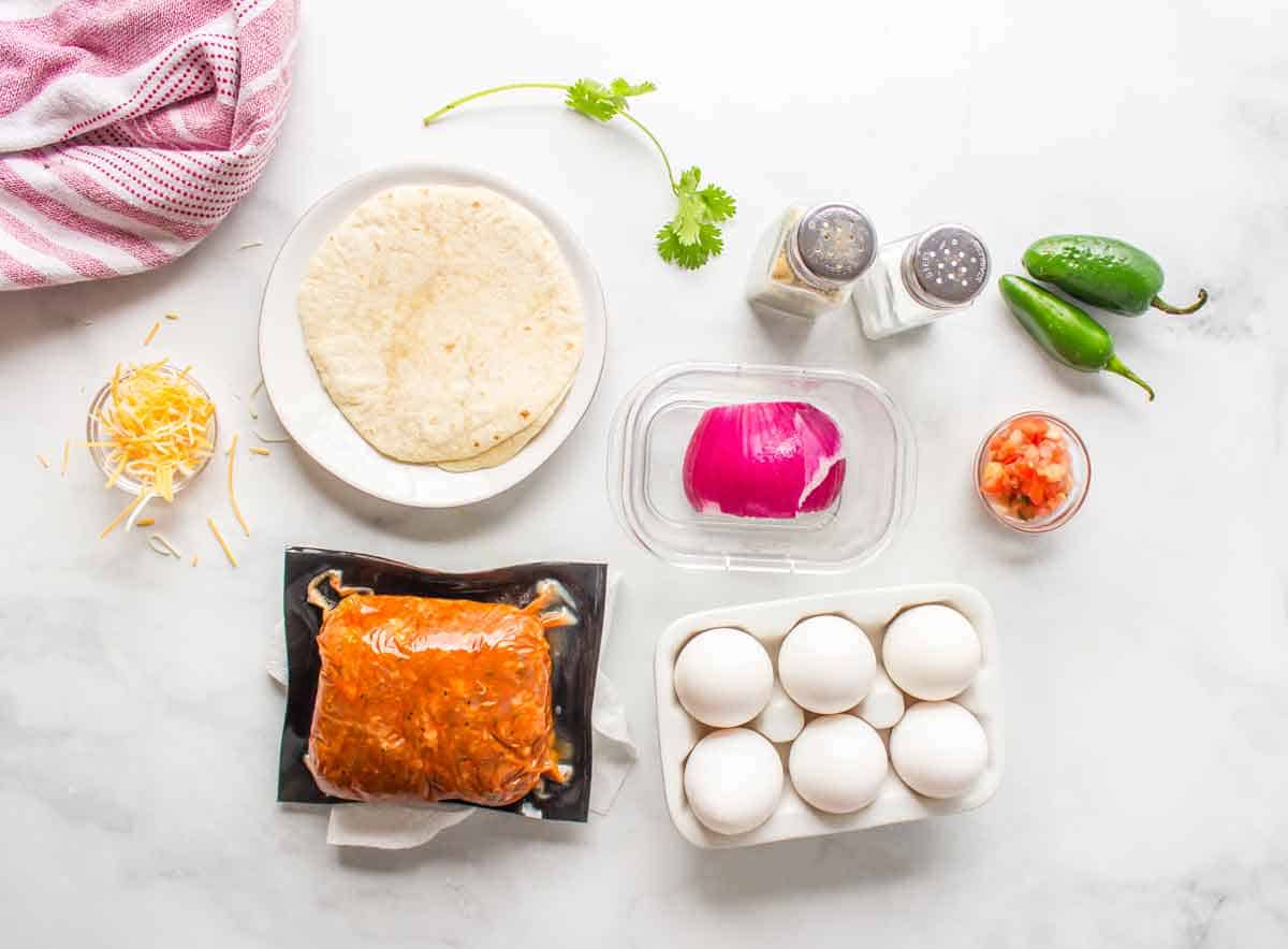 Chorizo Breakfast Taco Ingredients