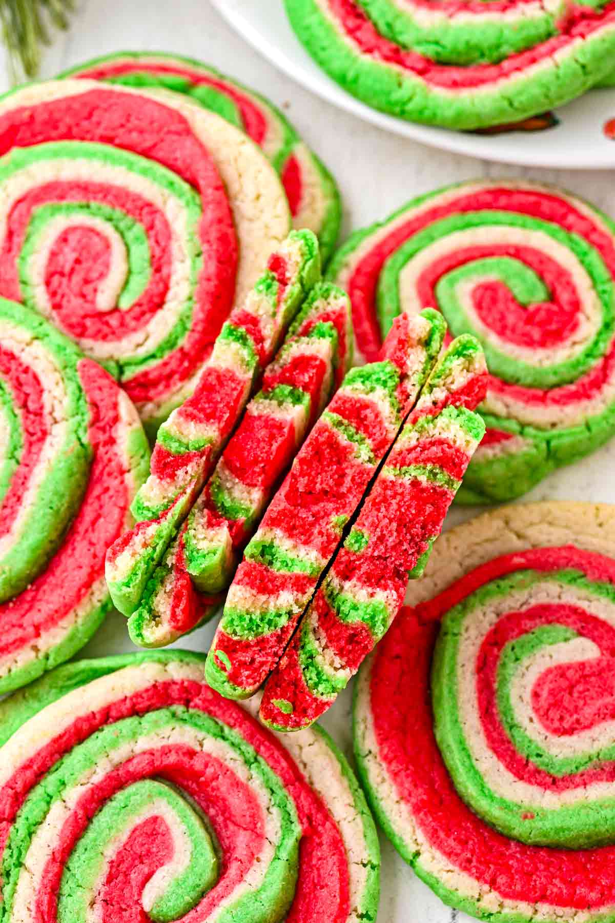 Christmas Color Pinwheel Cookies