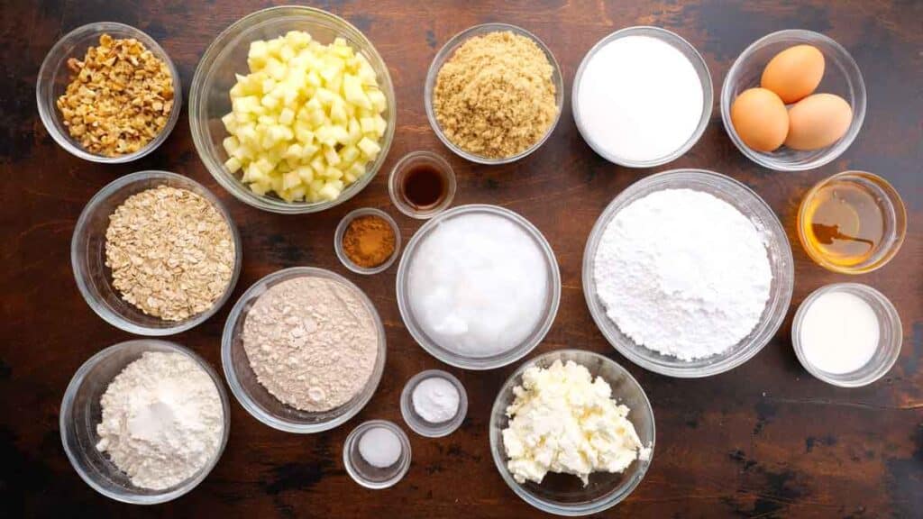 Ingredients for Cinnamon Apple Bundt Cake