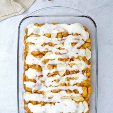 Apple Strudel Casserole with Cinnamon Roll Dough