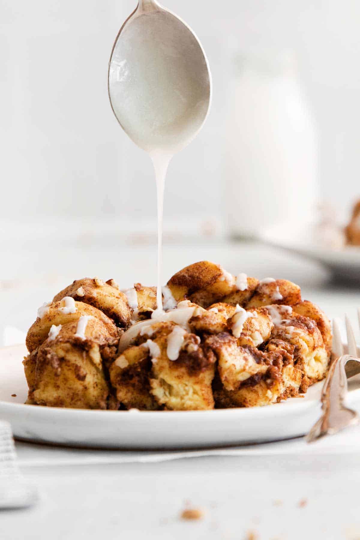 Cinnamon Roll Casserole Drizzled with Icing