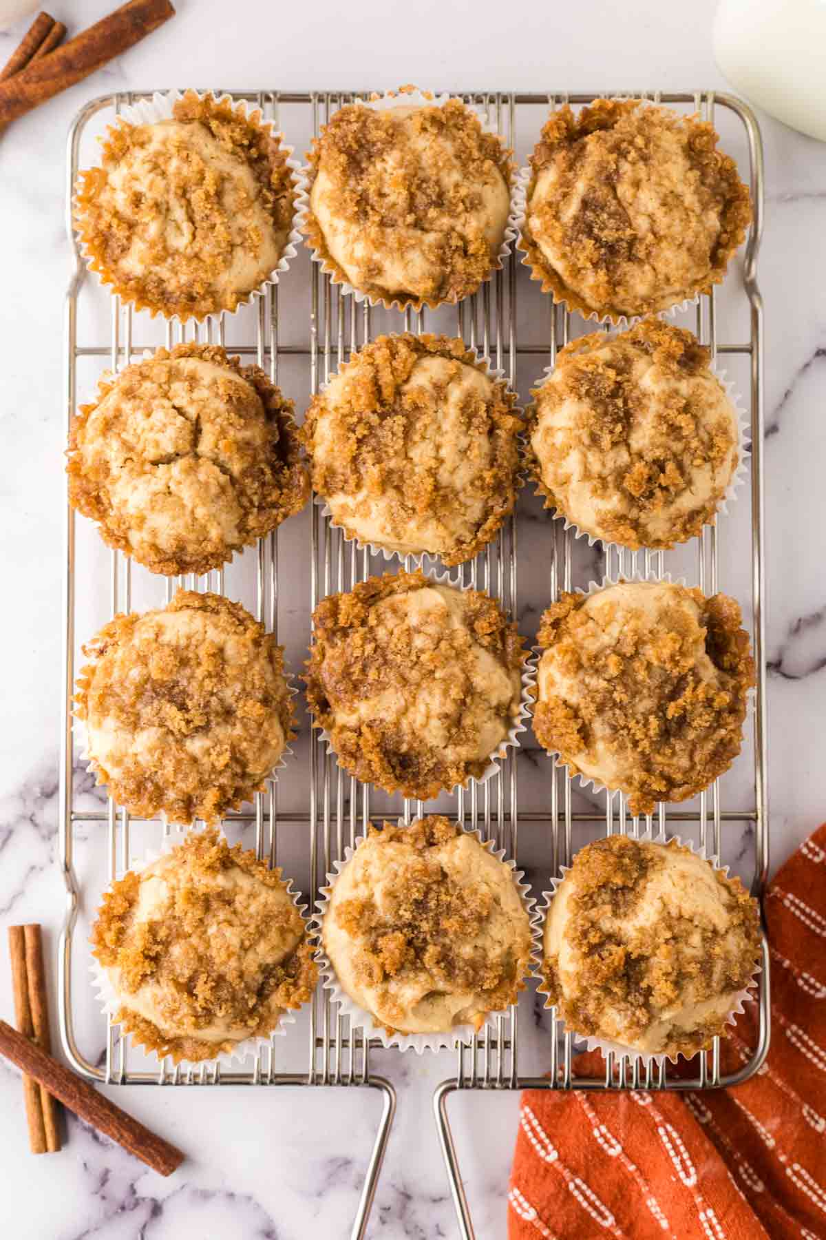 Cinnamon Muffins with Brown Sugar Streusel