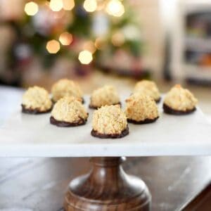 Chocolate-dipped Coconut Macaroons