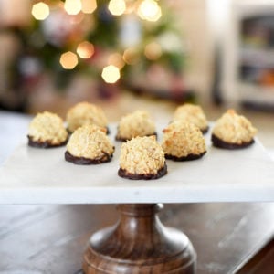 Chocolate Dipped Coconut Macaroons