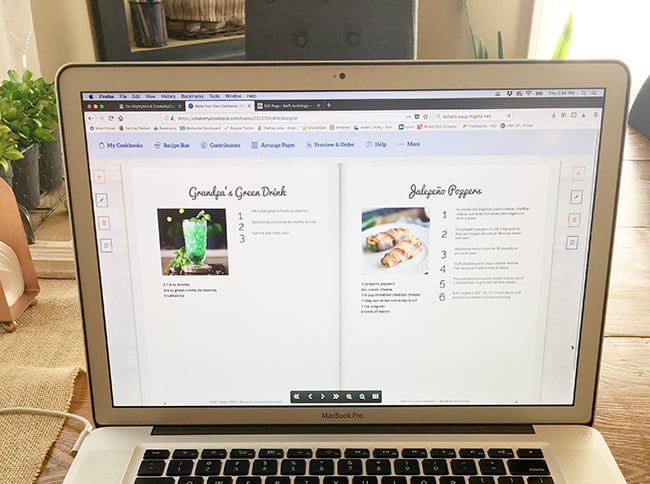 cookbook layout