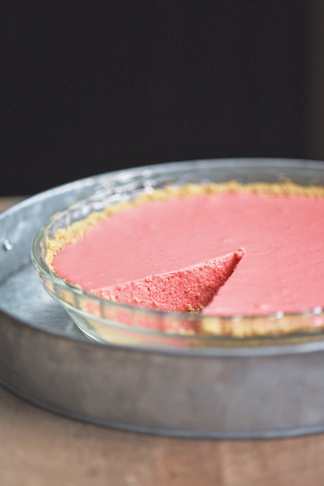 Strawberry Cream Jello Pie