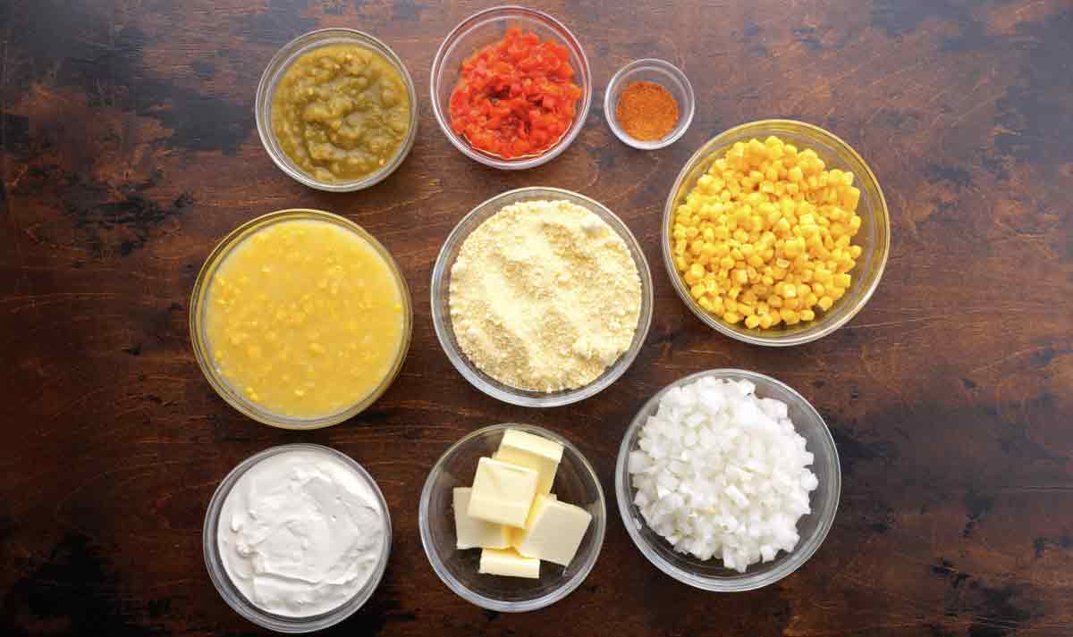 Spicy Corn Casserole Ingredients