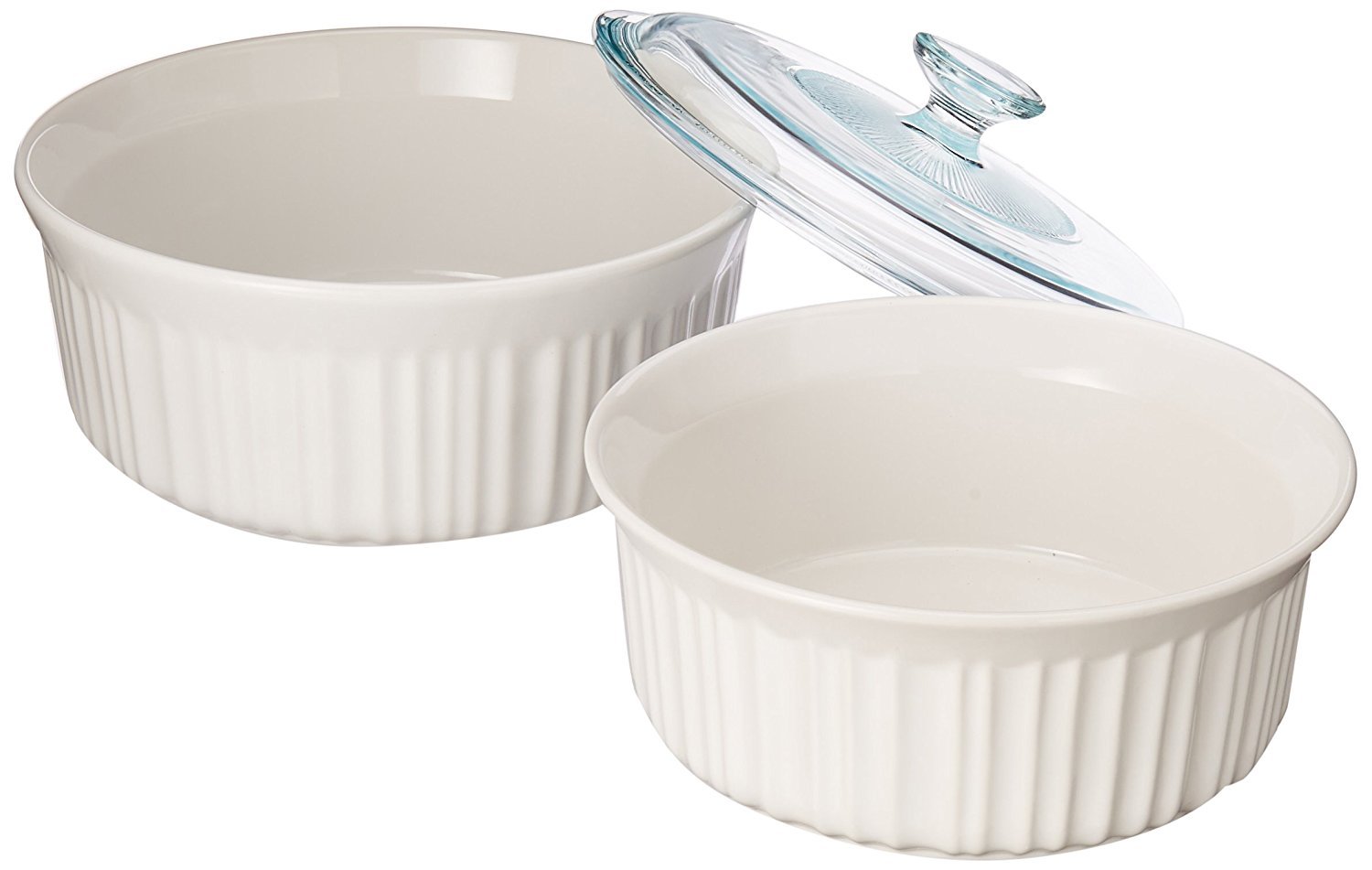 Corningware White Casserole Dish with Lid - set