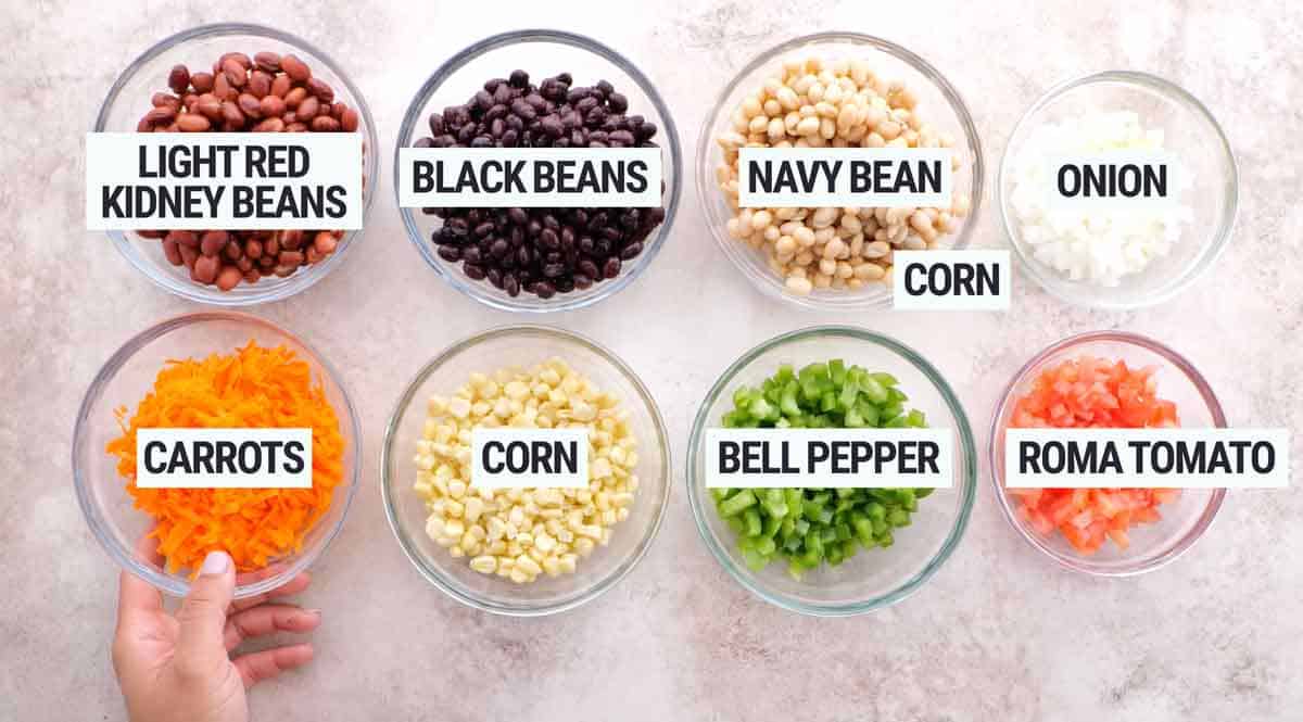 Cowboy Caviar Bean Dip Ingredients