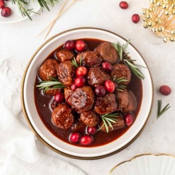 Easy Appetizer Crockpot Cranberry Turkey Meatballs