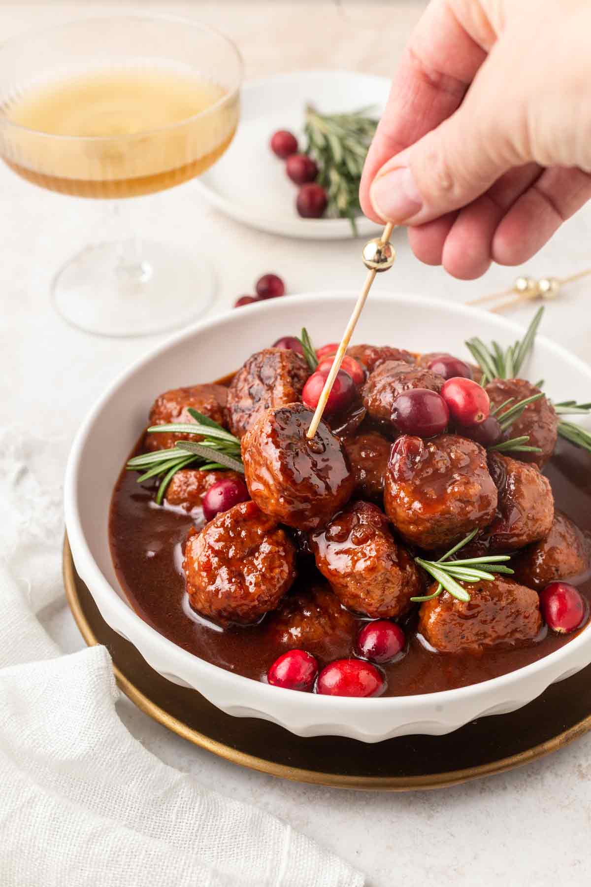 Easy Holiday Appetizer - Cranberry Turkey Meatballs