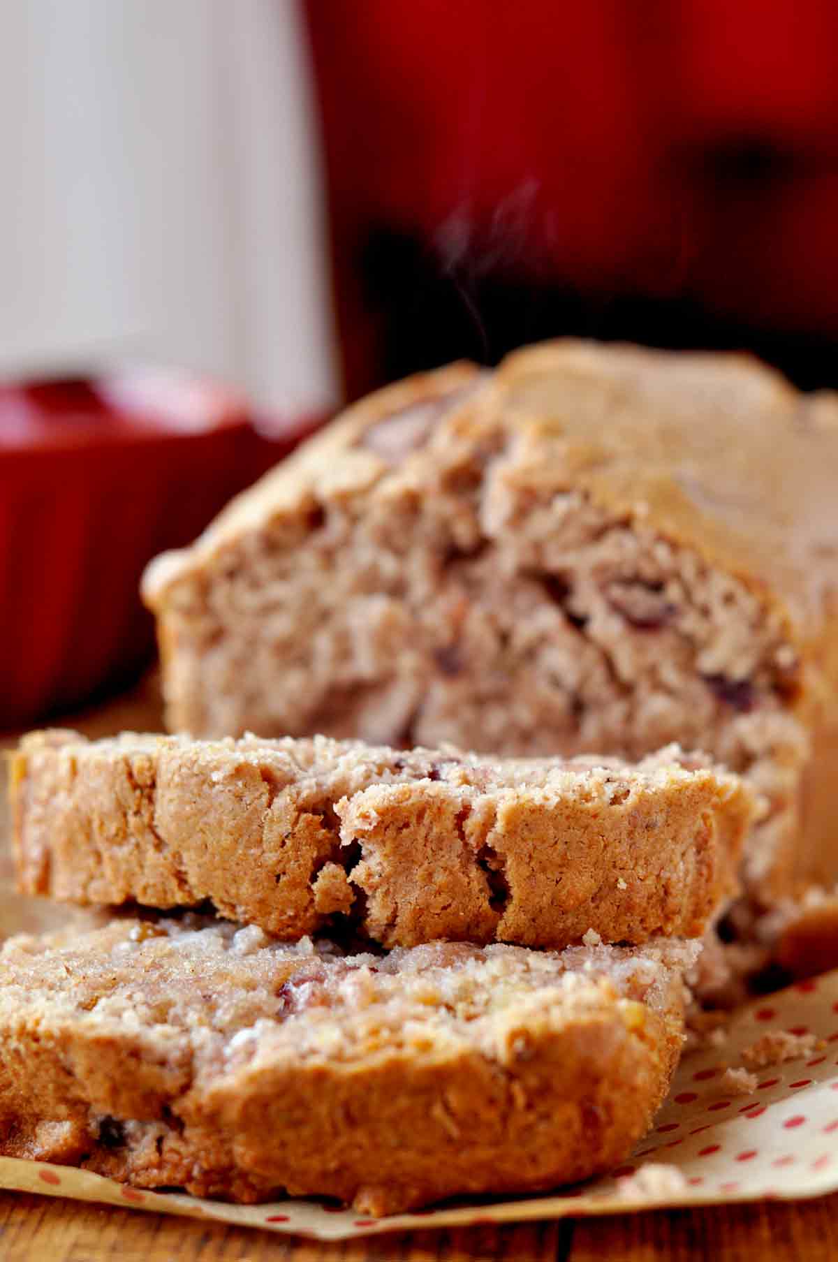 Sliced Cranberry Walnut Bread