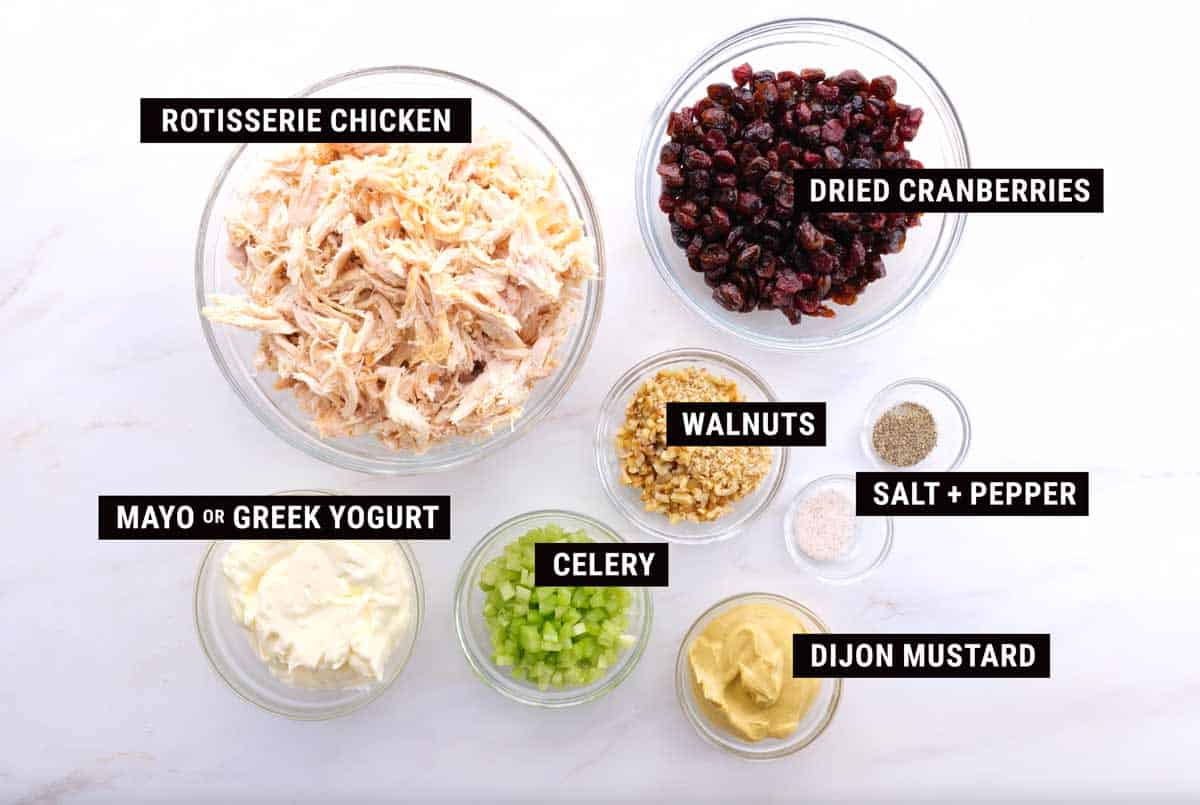 Cranberry Walnut Chicken Salad Ingredients