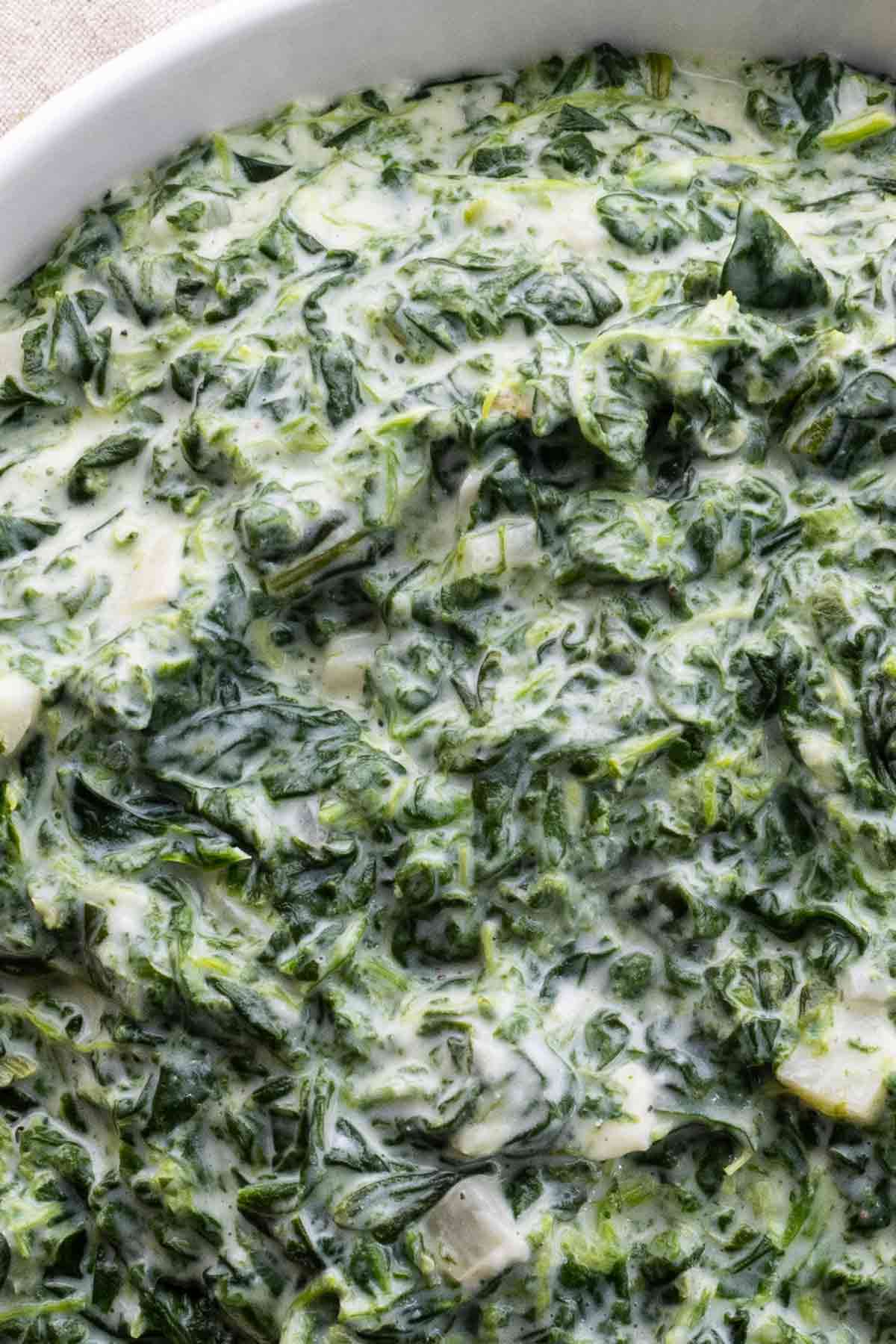 Creamed Spinach with Water Chestnuts