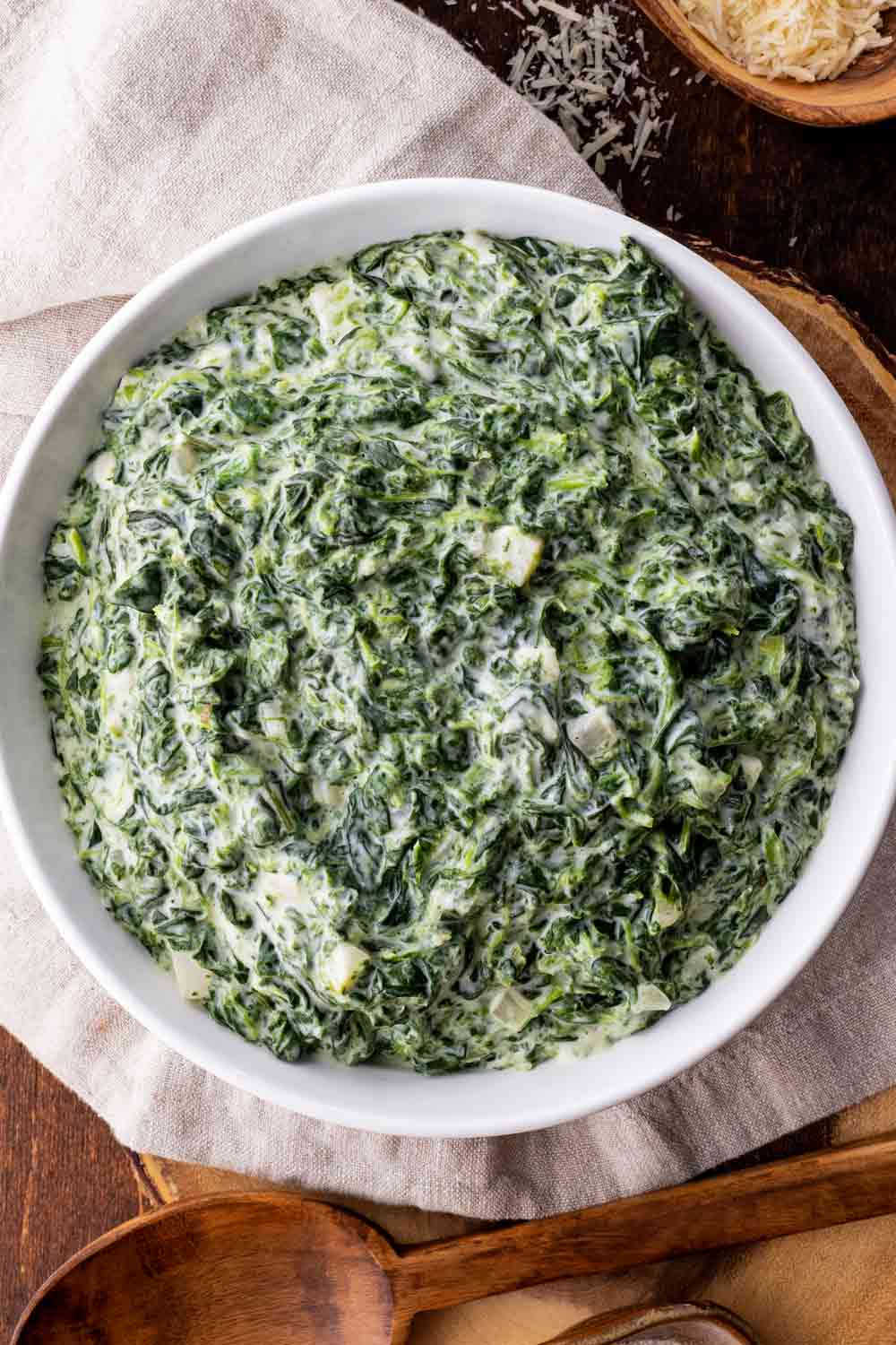 Cream Spinach with Water Chesynuts