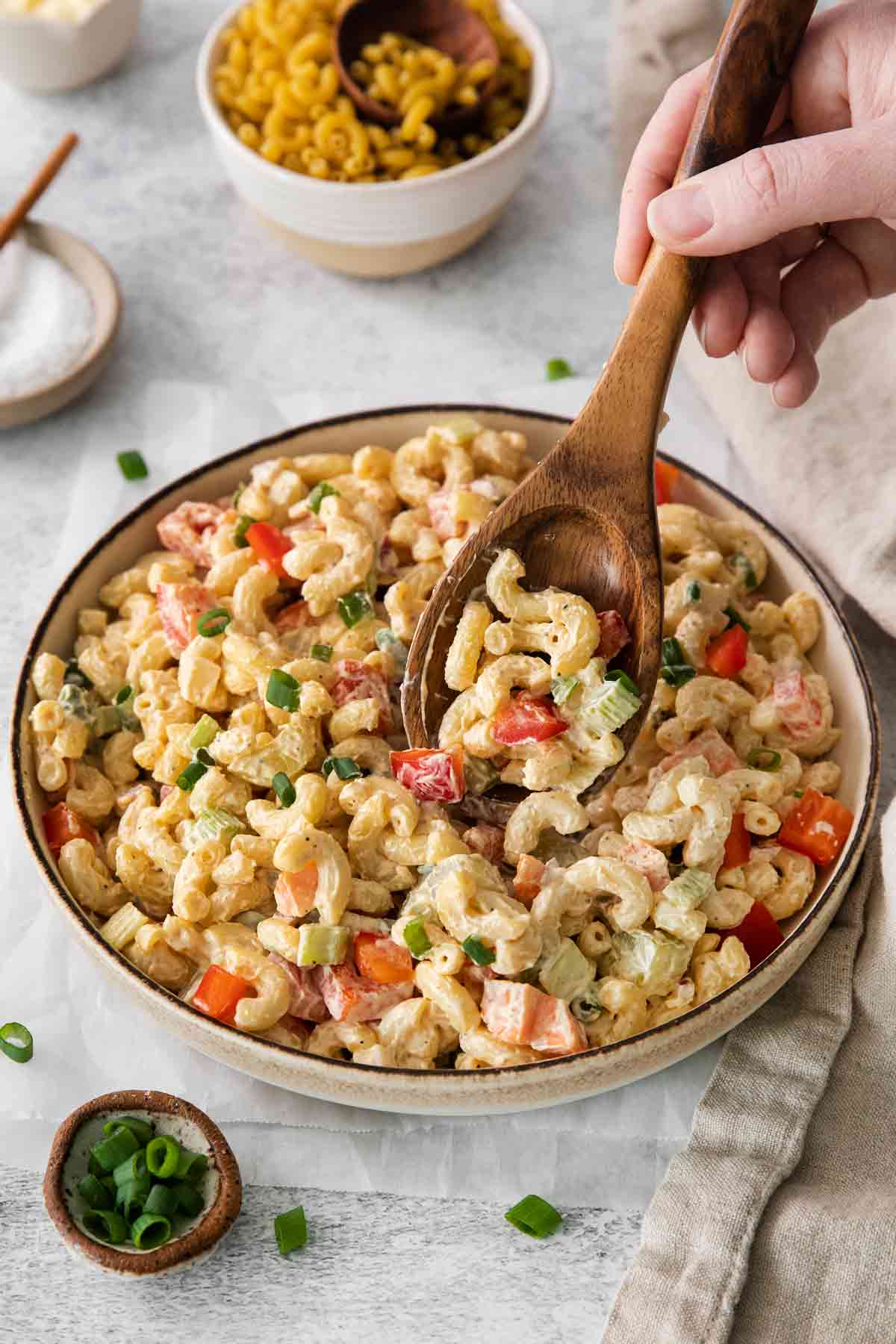 Macaroni Pasta Salad with Dill Pickles