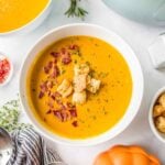 Creamy Pumpkin Soup with Bacon