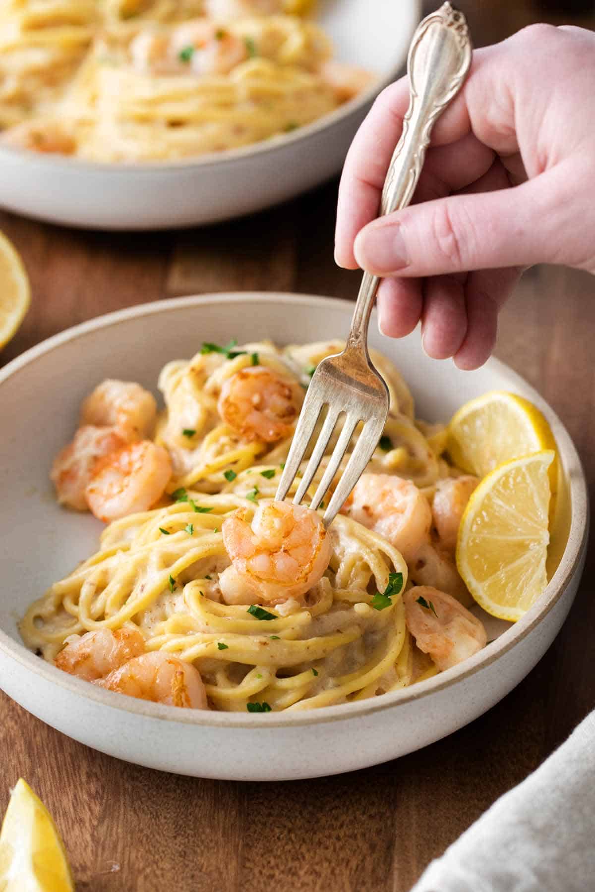 Easy Creamy Shrimp Scampi