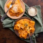 Creamy Spinach Tomato Ravioli Dinner - Meat or Vegetarian