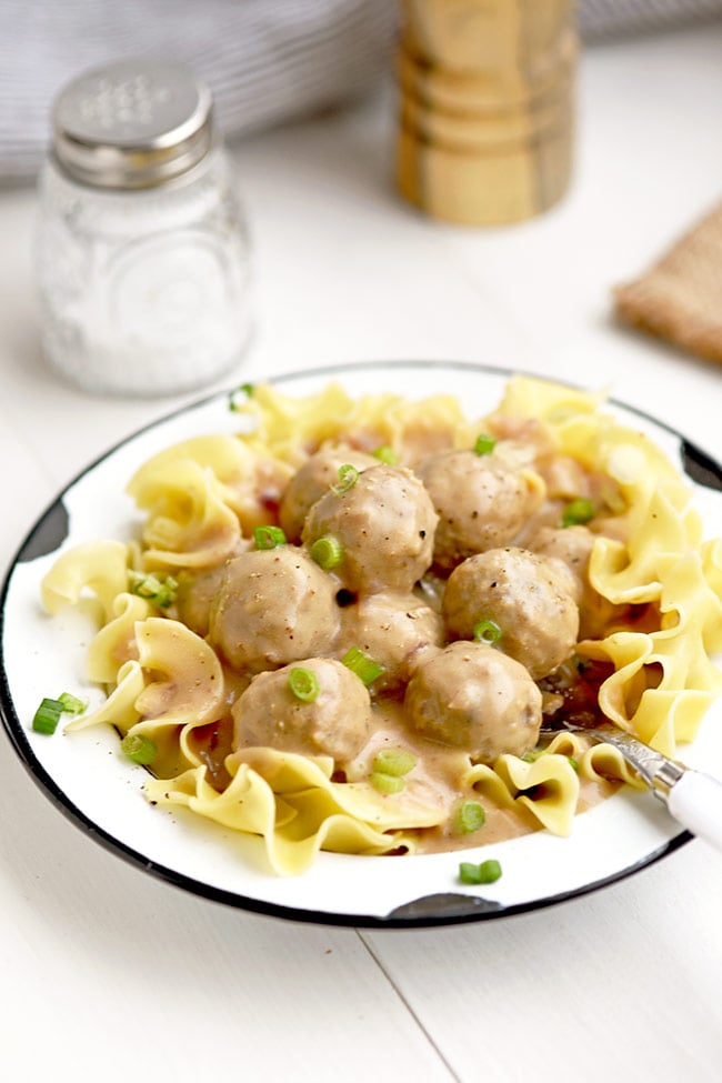 Easy Creamy Swedish Meatballs with Noodles